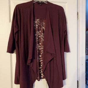 Burgundy cardigan